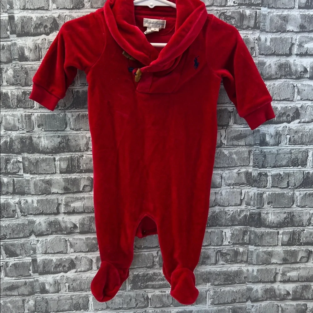 Baby Ralph‎ Lauren Vibrant Red romper